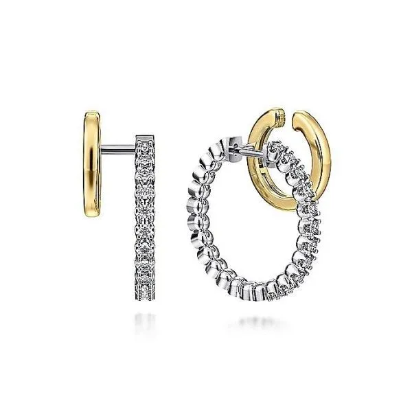 14k Yellow-White Gold Diamond Earrings Dickinson Jewelers Dunkirk, MD