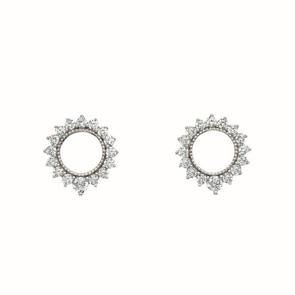 14k White Gold Diamond Earrings Dickinson Jewelers Dunkirk, MD