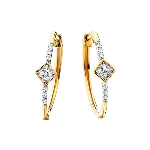 Petite Diamond Hoop Earrings Dickinson Jewelers Dunkirk, MD