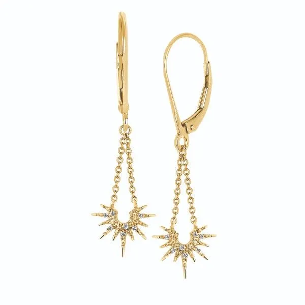 10k Yellow Gold Diamond Earrings Dickinson Jewelers Dunkirk, MD
