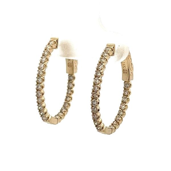 14k Yellow Gold Inside-Out Hoop Earrings Dickinson Jewelers Dunkirk, MD
