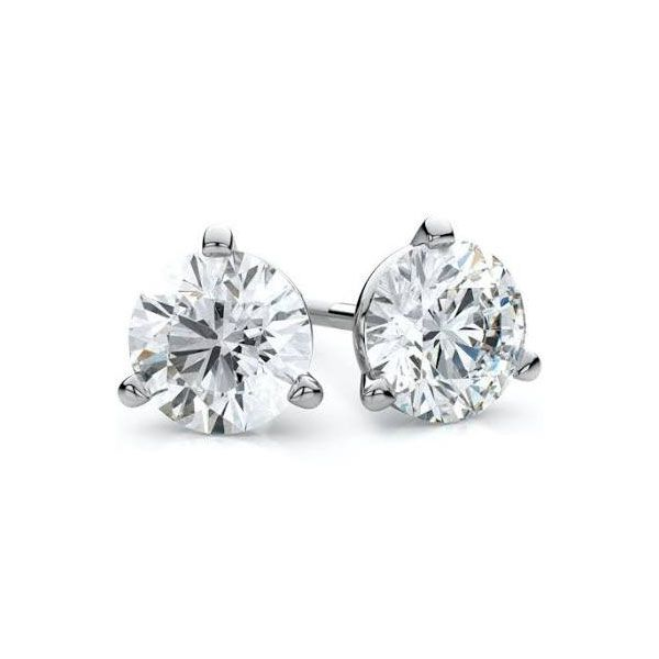 14k White Gold .46TDW Kathryn Cut Diamond Stud Earrings Dickinson Jewelers Dunkirk, MD