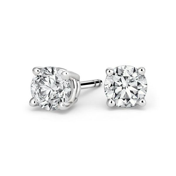 14k White Gold ¾cttw Diamond Stud Earrings Dickinson Jewelers Dunkirk, MD