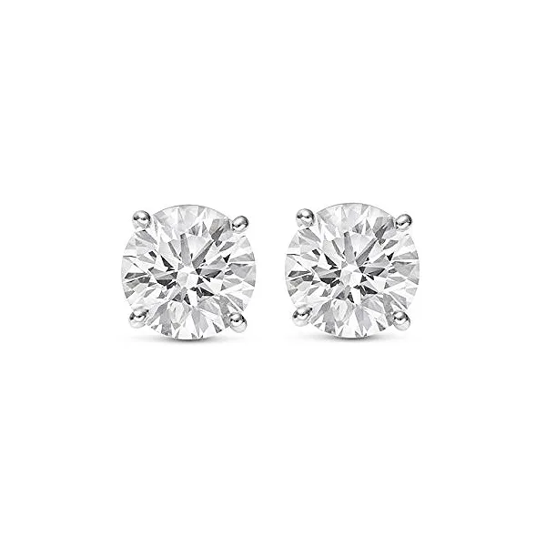 14k White Gold 1.80TDW Diamond Stud Earrings Dickinson Jewelers Dunkirk, MD
