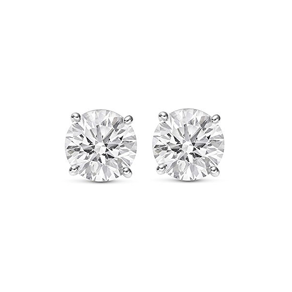 14k White Gold 1.00TDW Diamond Stud Earrings Dickinson Jewelers Dunkirk, MD