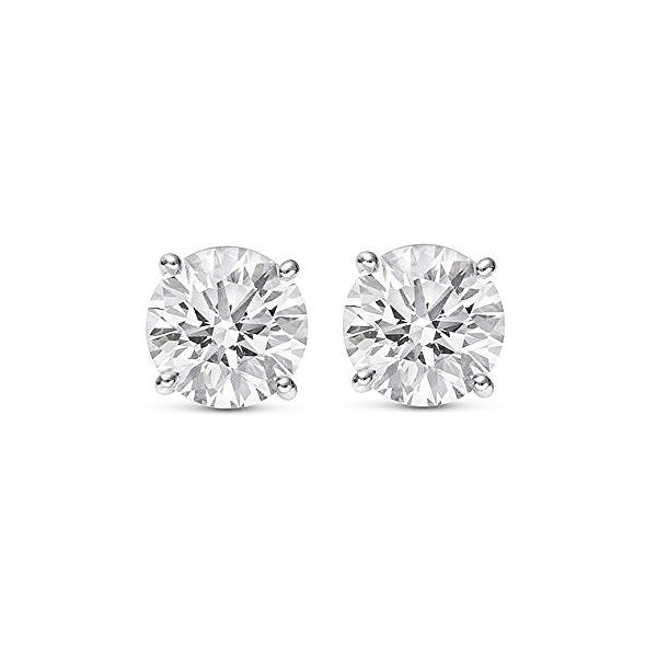 14k White Gold .30TDW Diamond Stud Earrings Dickinson Jewelers Dunkirk, MD