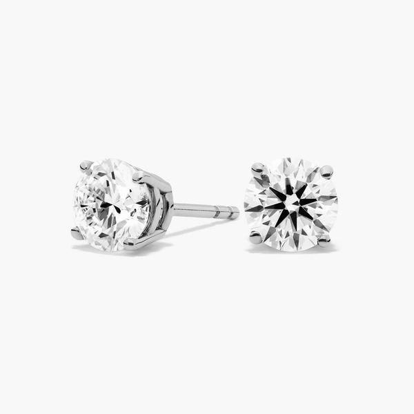 14k White Gold 1.50TDW Diamond Stud Earrings Dickinson Jewelers Dunkirk, MD