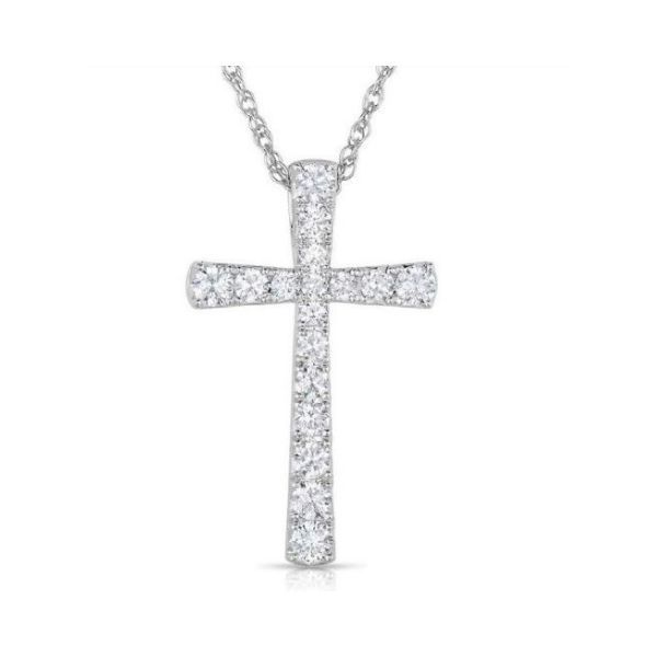 14k White Gold Diamond Cross Pendant Dickinson Jewelers Dunkirk, MD