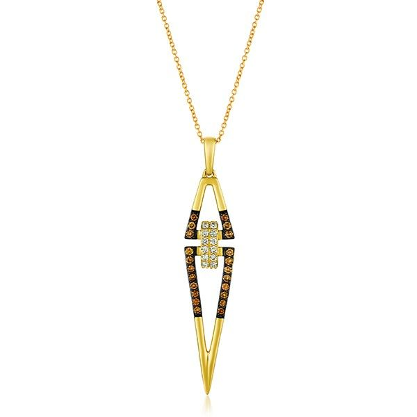 14k Honey Gold™ Chocolate And Vanilla Diamond® Pendant Dickinson Jewelers Dunkirk, MD