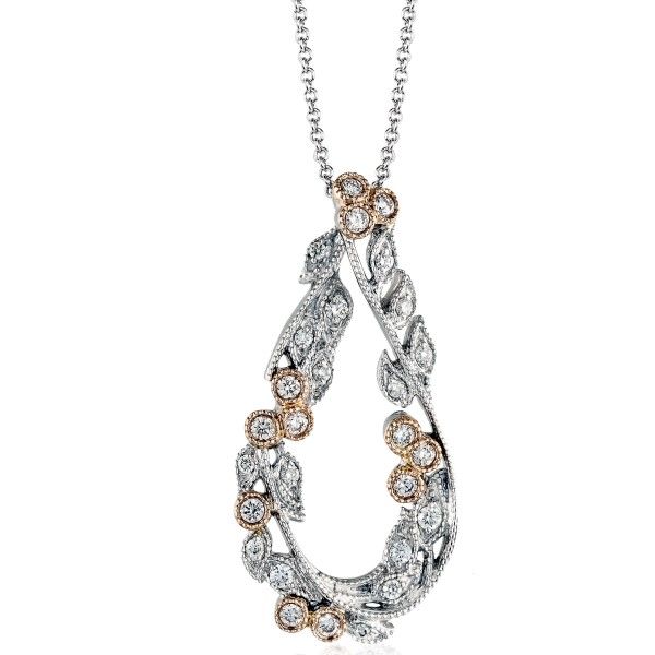 14k White-Rose Gold Diamond Pendant Dickinson Jewelers Dunkirk, MD