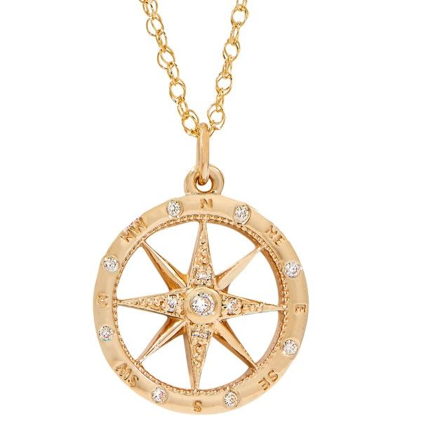 14k Diamond Small Compass Rose Dickinson Jewelers Dunkirk, MD