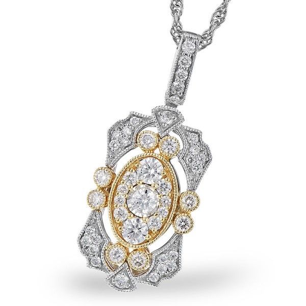 14k White-Yellow Gold Diamond Pendant Dickinson Jewelers Dunkirk, MD