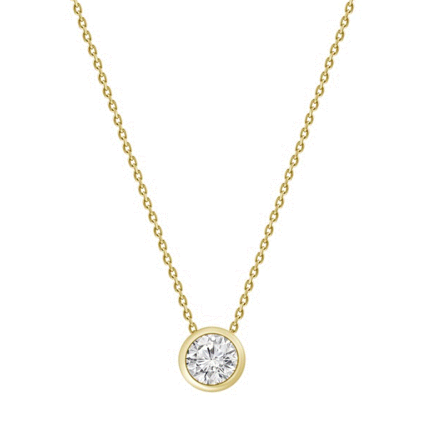 18k Yellow  Gold .51CT Diamond Necklace Dickinson Jewelers Dunkirk, MD
