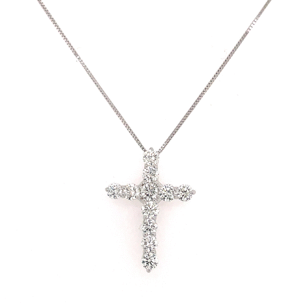 14k White Gold Diamond Cross Pendant Dickinson Jewelers Dunkirk, MD