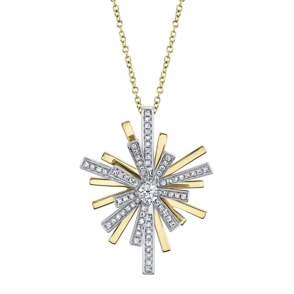 14k Yellow-White Gold Diamond Pendant Dickinson Jewelers Dunkirk, MD