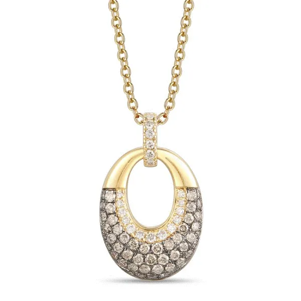 14k Gold Chocolate and Vanilla  Diamonds® Pendant Dickinson Jewelers Dunkirk, MD