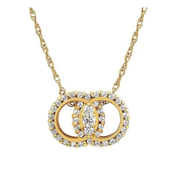 14k Diamond Marriage Symbol Necklace 001 160 04521 Dickinson