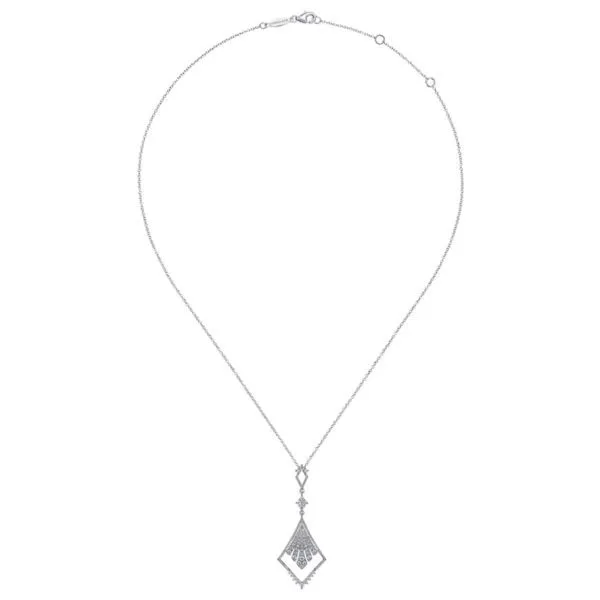 14k White Gold Diamond Necklace Image 2 Dickinson Jewelers Dunkirk, MD