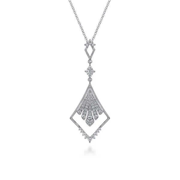 14k White Gold Diamond Necklace Dickinson Jewelers Dunkirk, MD