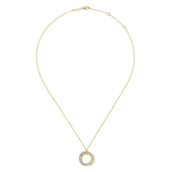 14k Yellow-White Gold Diamond Pendant Image 2 Dickinson Jewelers Dunkirk, MD