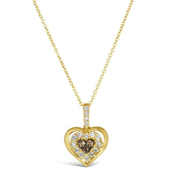 14k Gold Chocolate and Nude Diamonds® Heart Pendant Dickinson Jewelers Dunkirk, MD