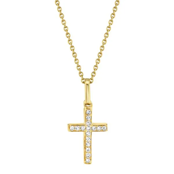 14k Yellow Gold Diamond Cross Pendant Dickinson Jewelers Dunkirk, MD