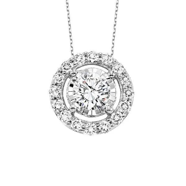 14k Tru Reflection Diamond Halo Pendant Dickinson Jewelers Dunkirk, MD