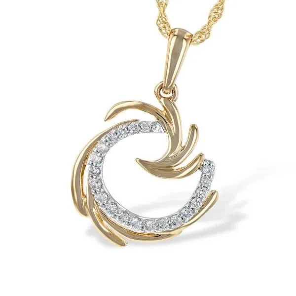 14k Yellow-White Gold Diamond Pendant Dickinson Jewelers Dunkirk, MD