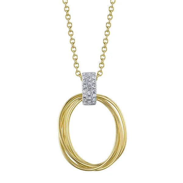 14Kt Two-Tone Diamond Pendant with Multi Ovals Dickinson Jewelers Dunkirk, MD