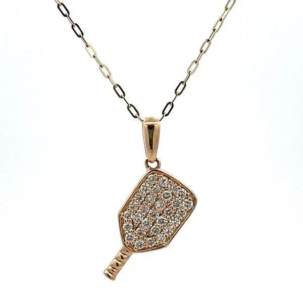 14Kt Yellow Diamond Pickleball Pendant Dickinson Jewelers Dunkirk, MD