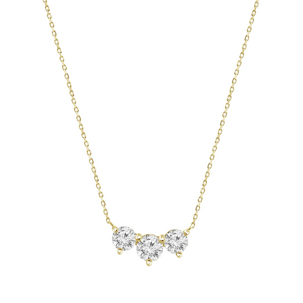 18K Yellow 3-Diamond Center Adjustable Necklace Dickinson Jewelers Dunkirk, MD