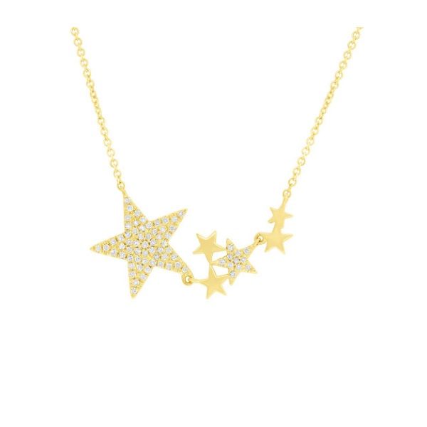 14k Yellow Gold Diamond Star Necklace Dickinson Jewelers Dunkirk, MD