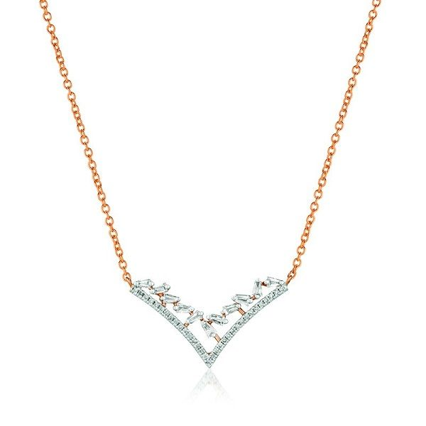 14k Strawberry Gold® Vanilla Diamond® Necklace Dickinson Jewelers Dunkirk, MD