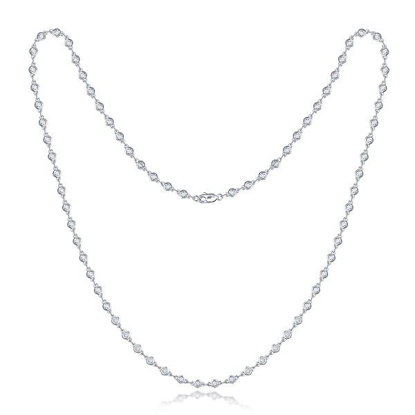 14k White Gold Diamond Necklace Dickinson Jewelers Dunkirk, MD