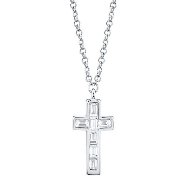 14k White Gold Diamond Cross Pendant Dickinson Jewelers Dunkirk, MD