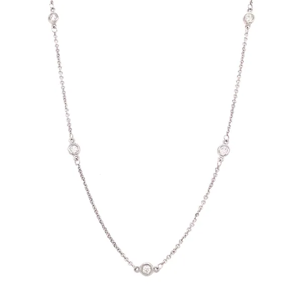 14k White Gold Diamond Necklace Dickinson Jewelers Dunkirk, MD