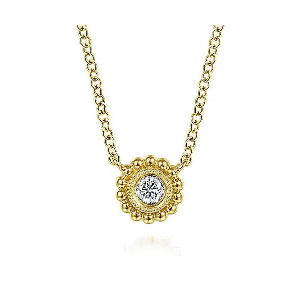 14k Yellow Gold Diamond Necklace Dickinson Jewelers Dunkirk, MD