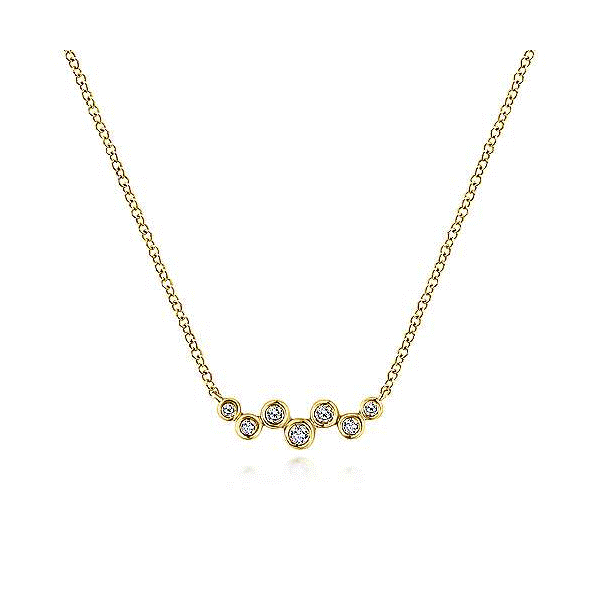 14k Yellow Gold Diamond Bar Necklace Dickinson Jewelers Dunkirk, MD
