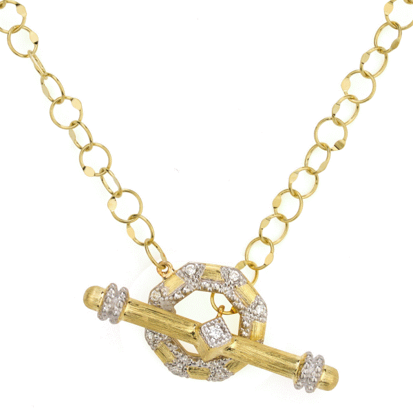 18k Yellow Gold Diamond Necklace Dickinson Jewelers Dunkirk, MD