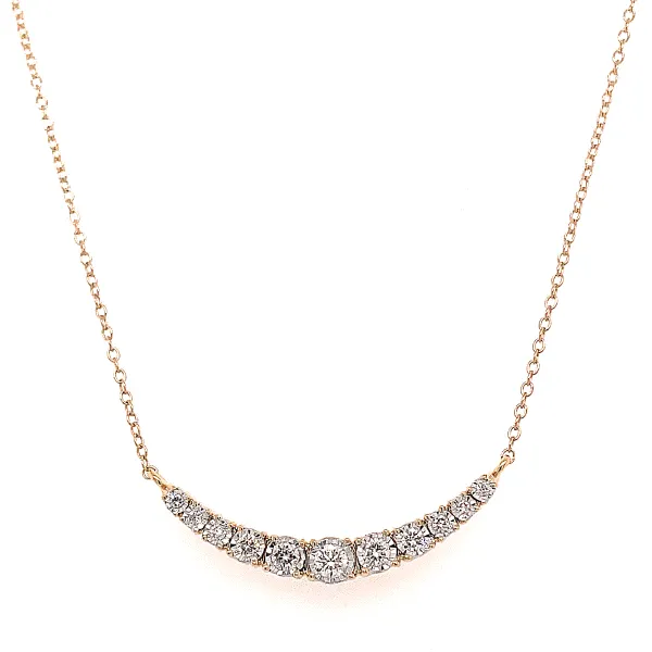 14k Yellow Gold Diamond Bar Necklace Dickinson Jewelers Dunkirk, MD