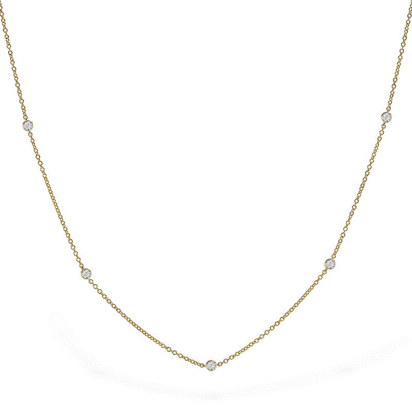 14k Yellow Gold Diamond Necklace Dickinson Jewelers Dunkirk, MD