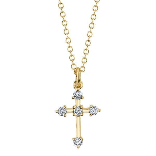 14k Yellow Gold Diamond Cross Pendant Dickinson Jewelers Dunkirk, MD