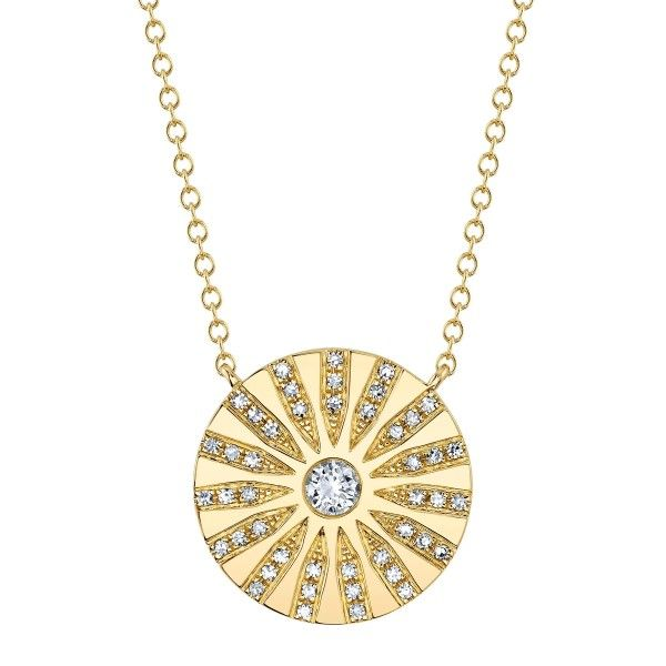 14k Yellow Gold Diamond Necklace Dickinson Jewelers Dunkirk, MD