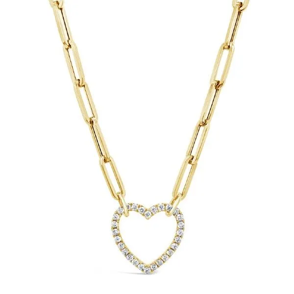 14k Yellow Gold Diamond Paperclip Chain Necklace Dickinson Jewelers Dunkirk, MD