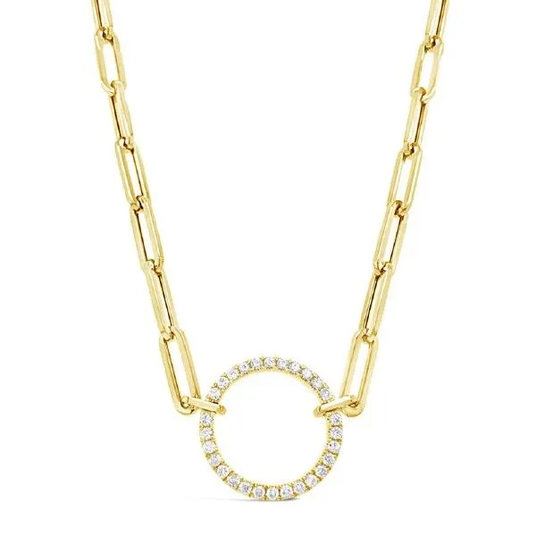 14k Yellow Gold Diamond Paperclip Chain Necklace Dickinson Jewelers Dunkirk, MD
