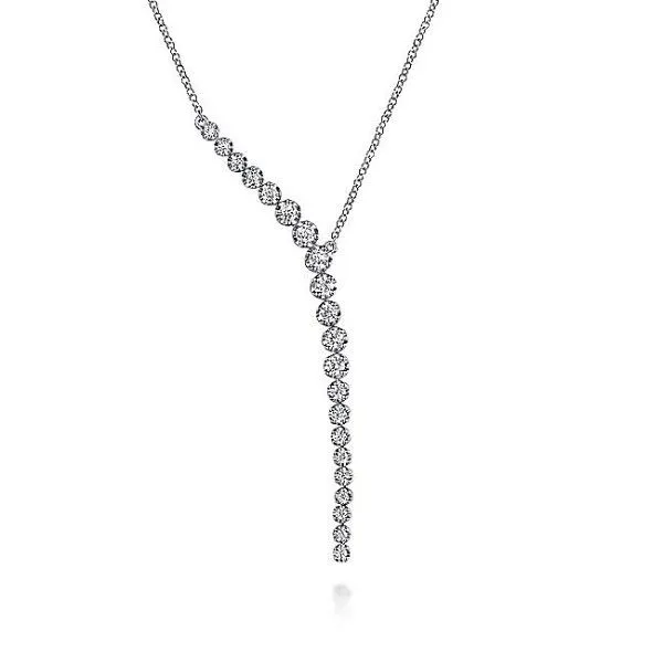 14K White Gold Diamond "Y" Necklace Dickinson Jewelers Dunkirk, MD