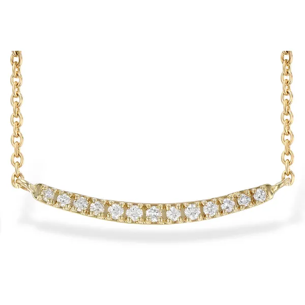 14Kt Yellow Graduated Diamond Bar Necklace Dickinson Jewelers Dunkirk, MD