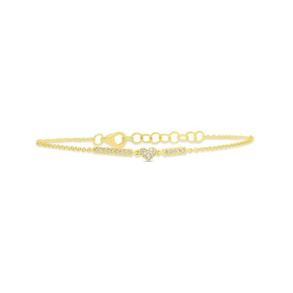 14k Diamond Heart Chain Bracelet Dickinson Jewelers Dunkirk, MD