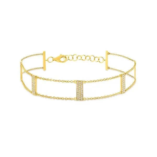 14k Yellow Gold Diamond Bracelet Dickinson Jewelers Dunkirk, MD