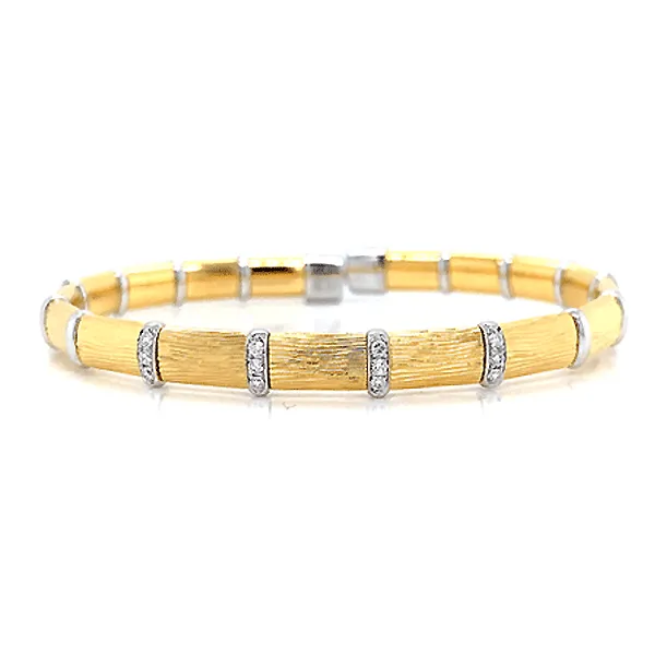 18k Gold, Sterling Silver And Vermeil Diamond Bracelet Dickinson Jewelers Dunkirk, MD
